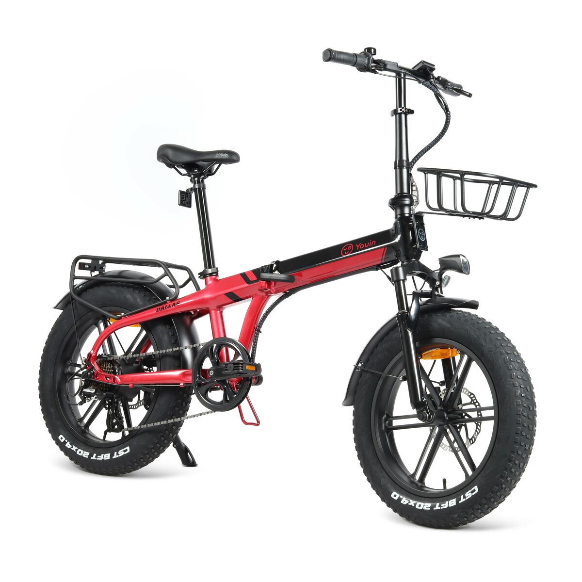 Electric Bike Youin BK1650R DALLAS Black Red 250 W 20"